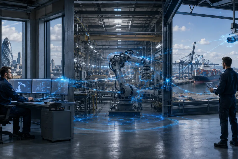 Usine et terminal portuaire supervisés par un réseau mesh
